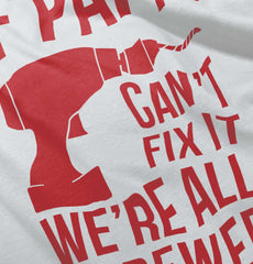 Papa Can't Fix We're Screwed Infant Baby Bib-Direct To Garment Print-Brisco Baby