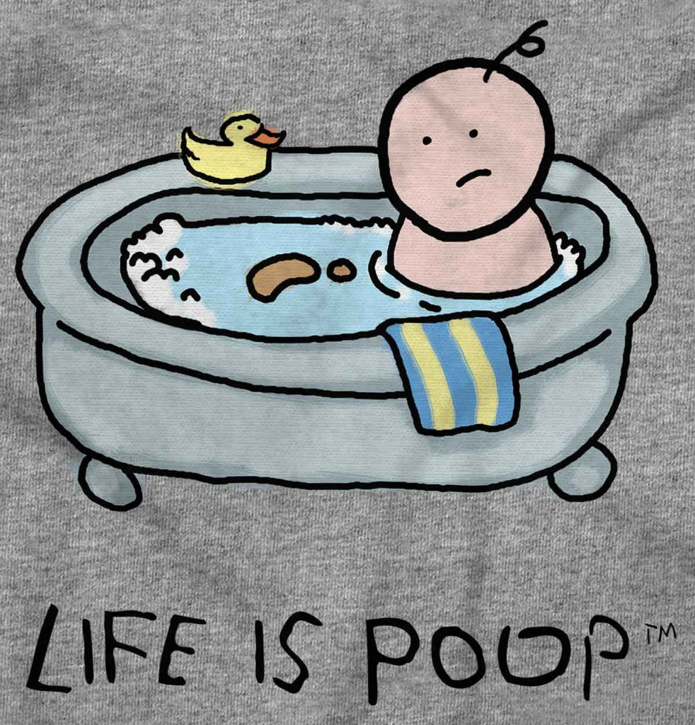 Poop in Bath Infant Toddler T Shirt-Direct To Garment Print-Brisco Baby