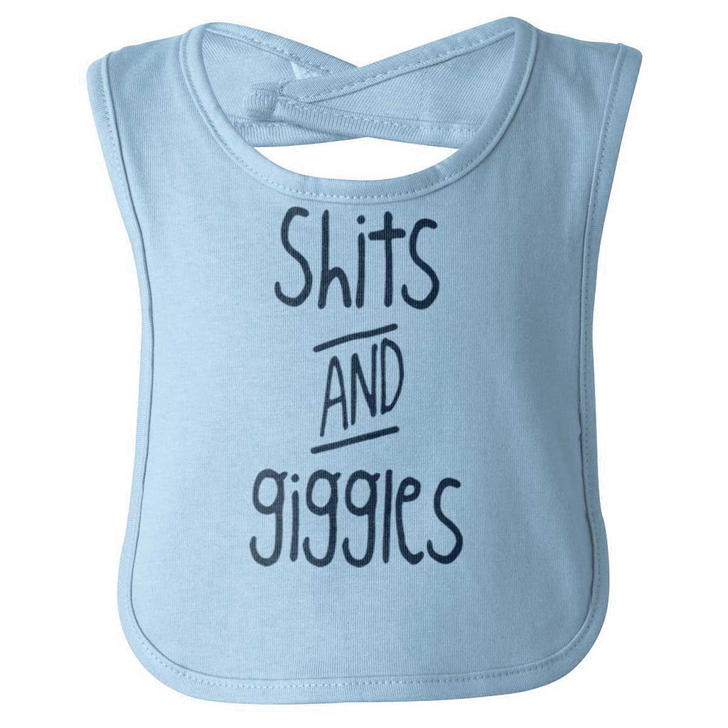 Shits and Giggles Infant Baby Bib-Direct To Garment Print-Brisco Baby
