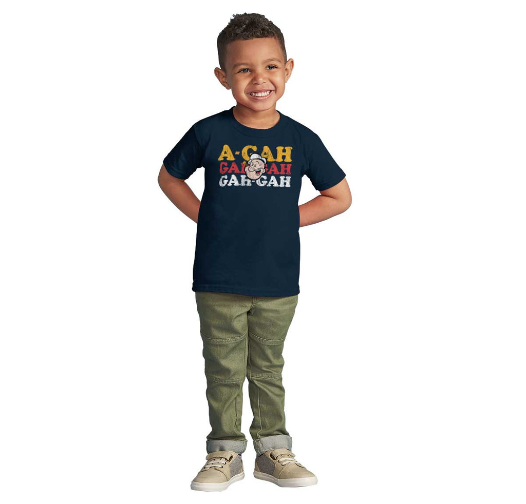 A Gah Popeye Infant Toddler T Shirt-Direct To Garment Print-Brisco Baby