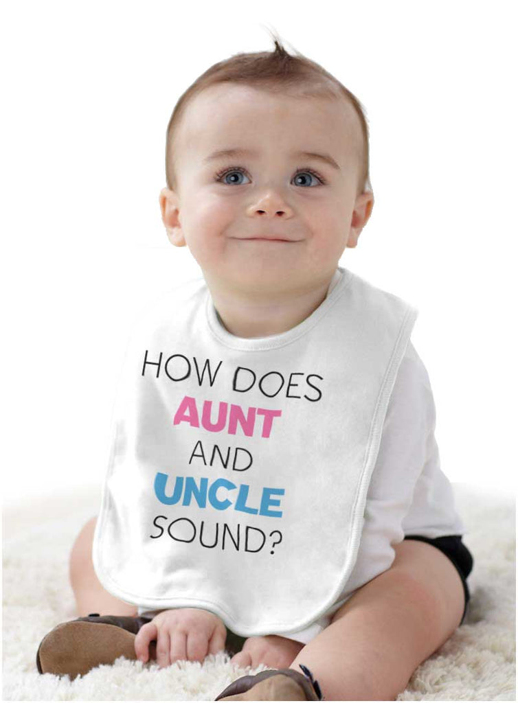 Aunt And Uncle Sound Infant Baby Bib-Direct To Garment Print-Brisco Baby