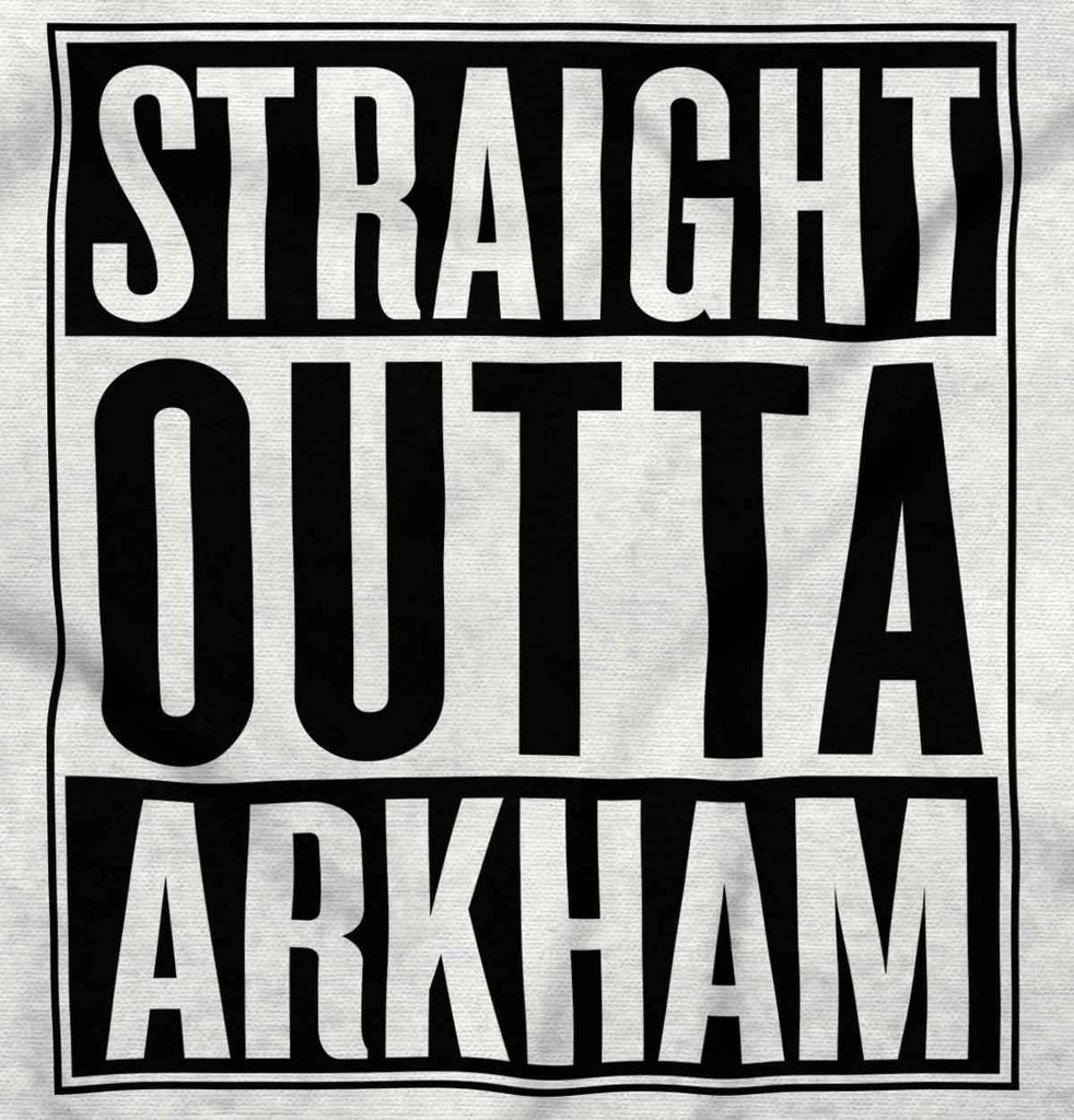 Straight Outta Arkham Infant Baby Bib-Direct To Garment Print-Brisco Baby