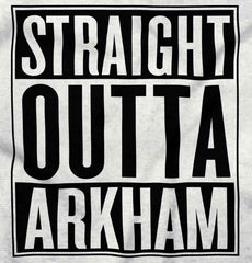 Straight Outta Arkham Infant Baby Bib-Direct To Garment Print-Brisco Baby