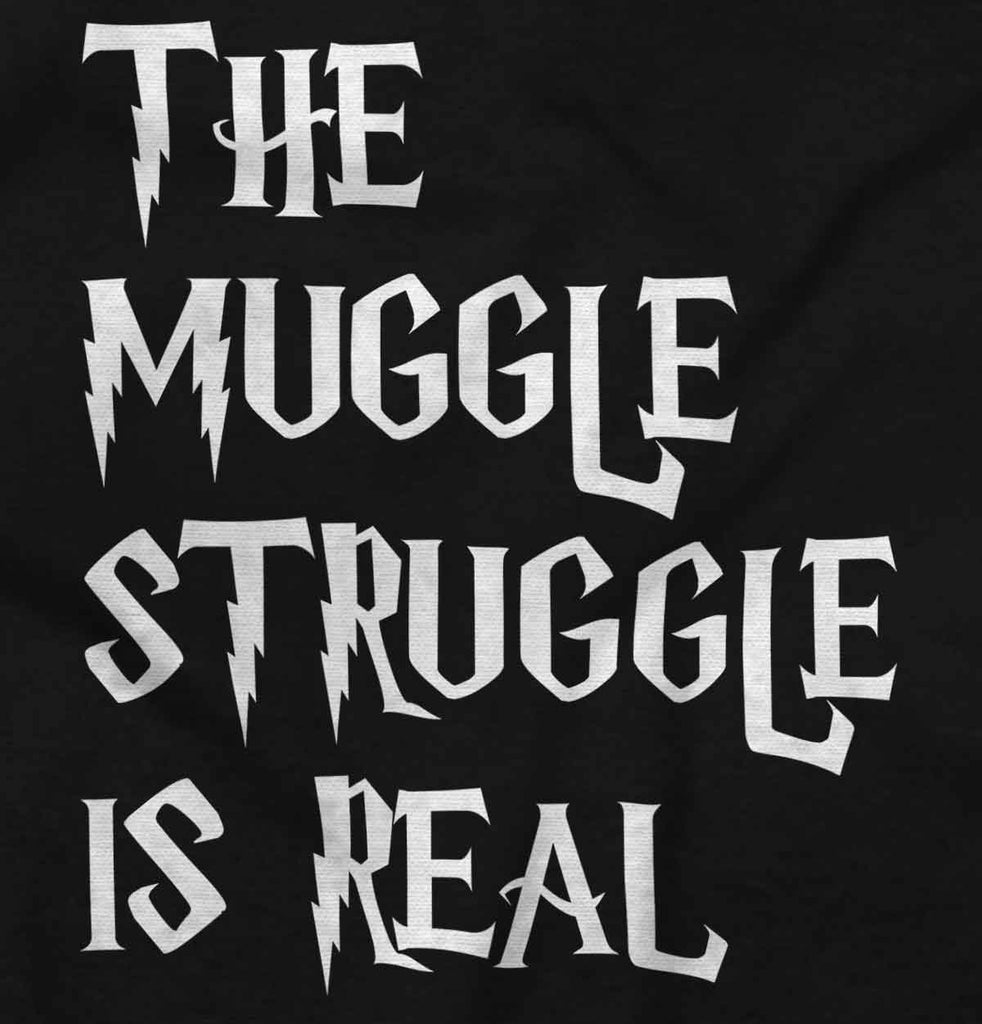 Muggle Struggle Is Real Romper Bodysuit-Direct To Garment Print-Brisco Baby