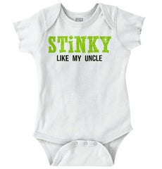 Stinky Like My Uncle Romper Bodysuit-Direct To Garment Print-Brisco Baby