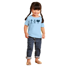 Faith Anchor Love Infant Toddler T Shirt-Direct To Garment Print-Brisco Baby