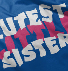 Cutest Little Sister Romper Bodysuit-Direct To Garment Print-Brisco Baby