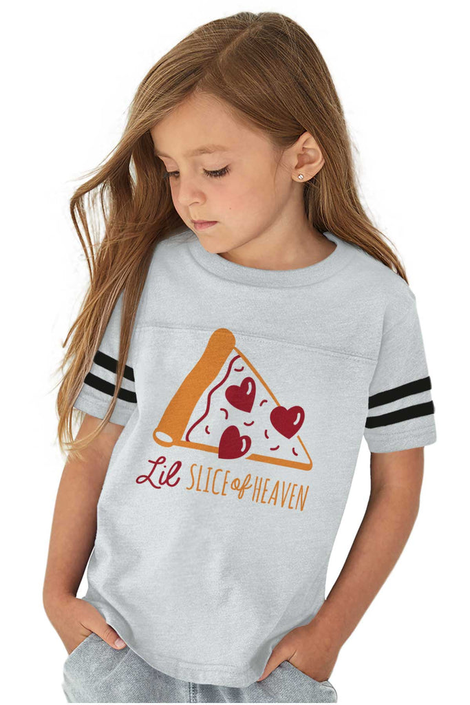 Slice Of Heaven Toddler Football Jersey Tee-Direct To Garment Print-Brisco Baby