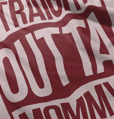 Straight Outta Mommy Toddler Ruffled Trim T-Shirt-Direct To Garment Print-Brisco Baby