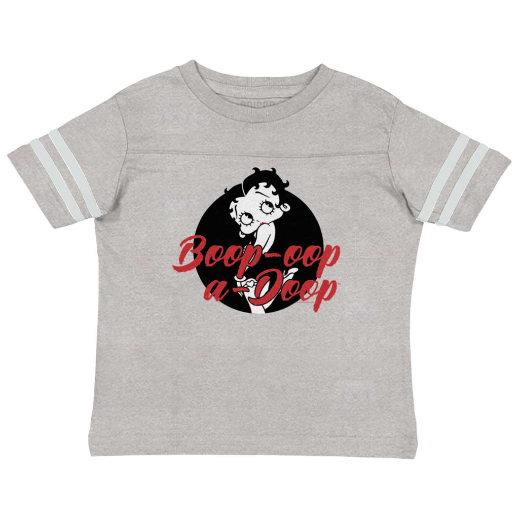 Boop-Oop-A-Doop Toddler Football Jersey Tee-Direct To Garment Print-Brisco Baby