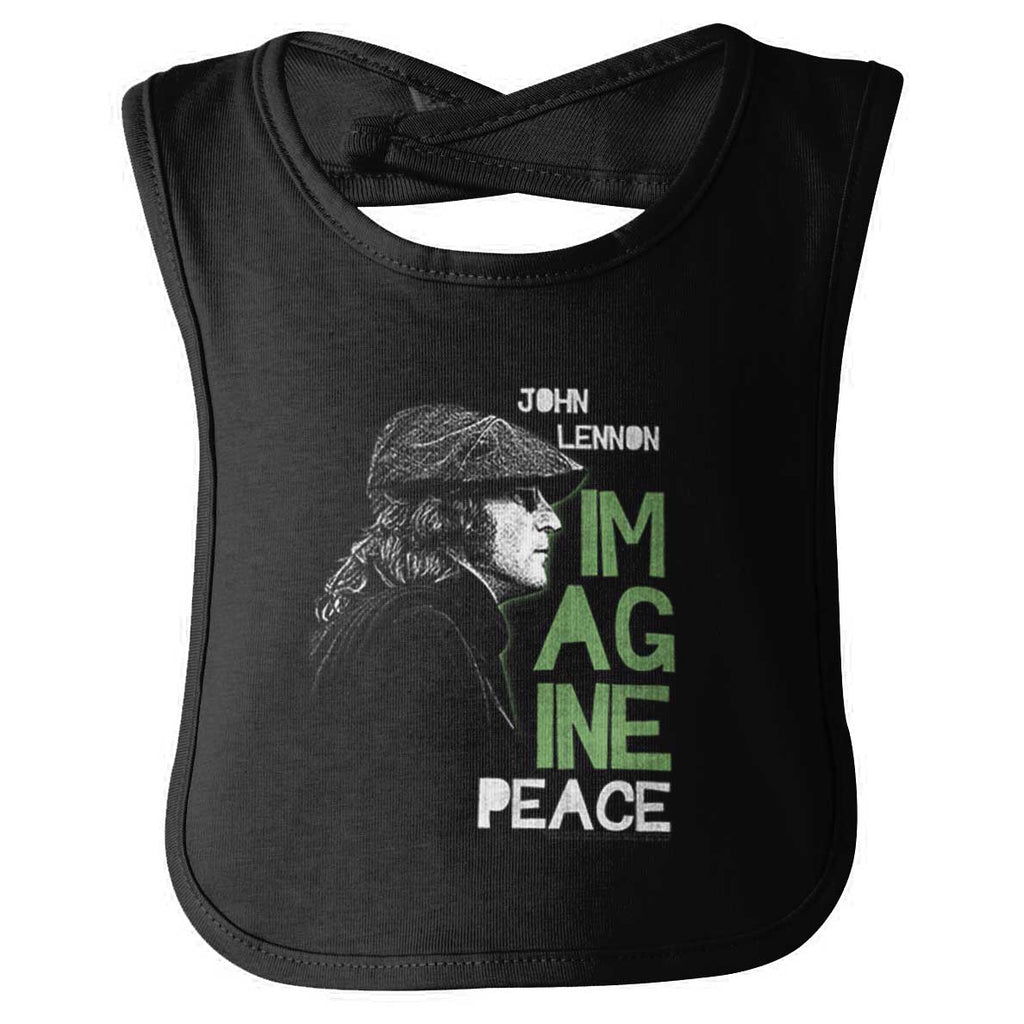 Imagine Peace Infant Baby Bib-Direct To Garment Print-Brisco Baby