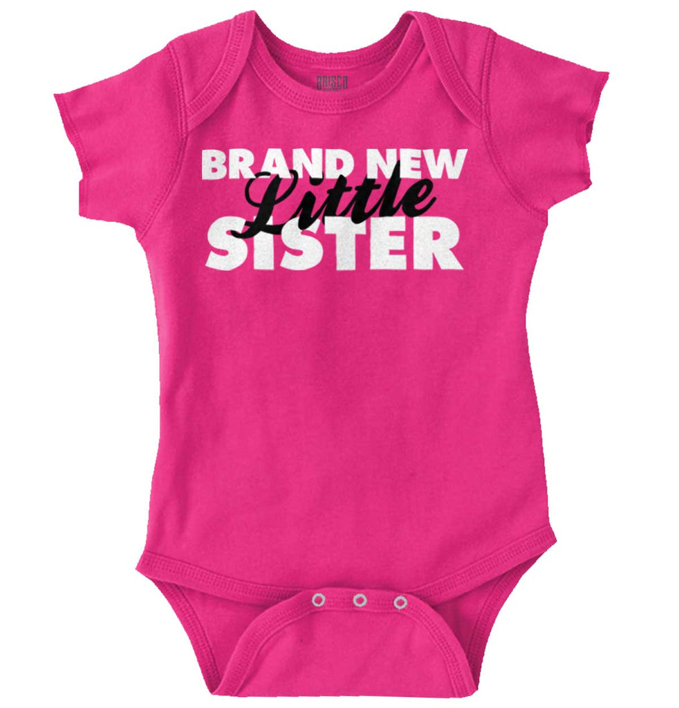 Brand New Little Sister Romper Bodysuit-Direct To Garment Print-Brisco Baby
