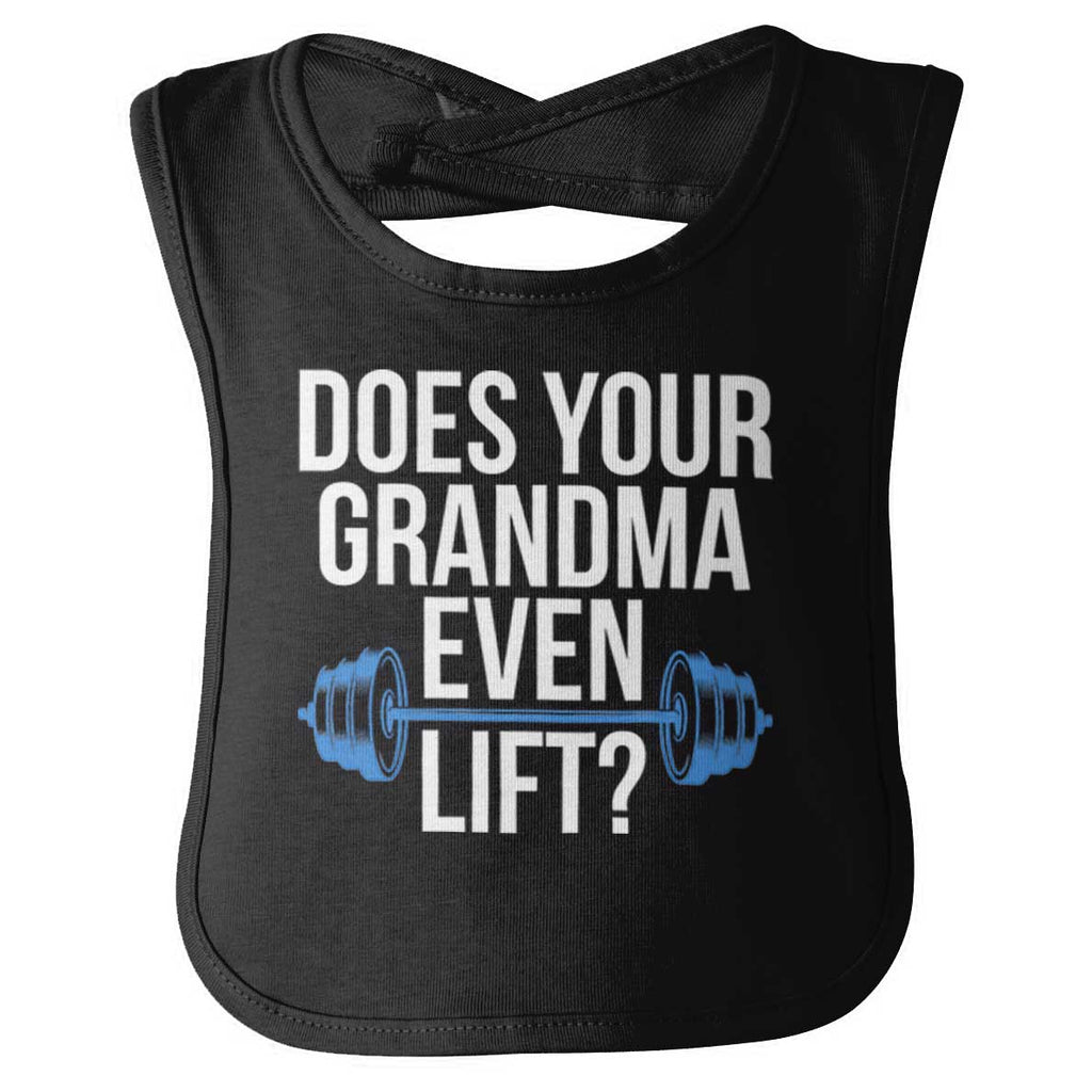 Grandma Lift Infant Baby Bib-Direct To Garment Print-Brisco Baby