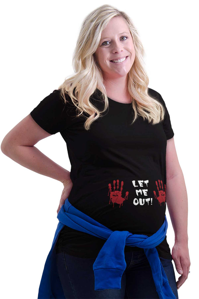 Let Me Out Maternity T-Shirt-Direct To Garment Print-Brisco Baby