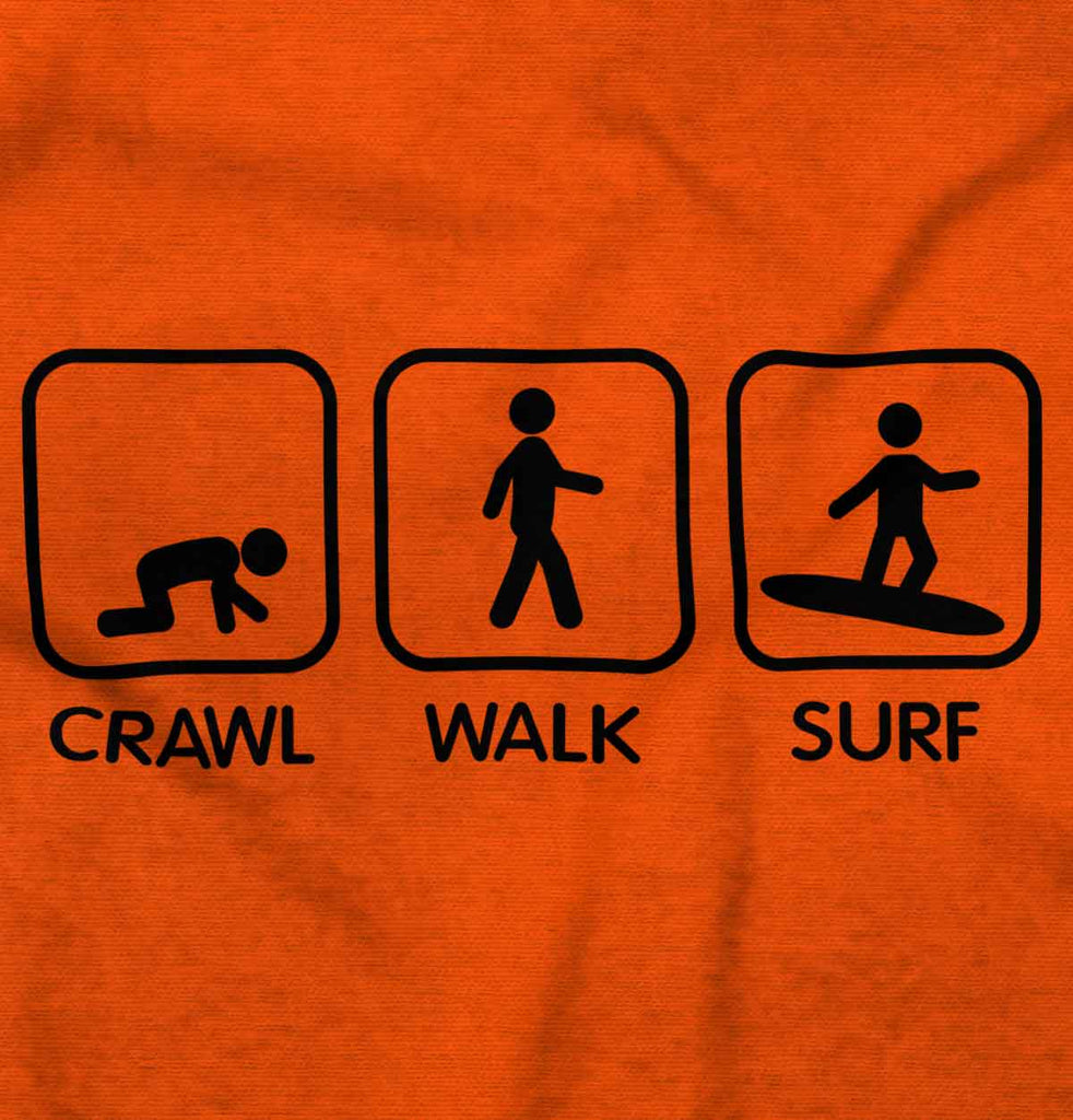 Crawl Walk Surf Toddler Pullover Hoodie-Direct To Garment Print-Brisco Baby