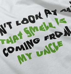 Don't Look Uncle Smells Infant Baby Bib-Direct To Garment Print-Brisco Baby