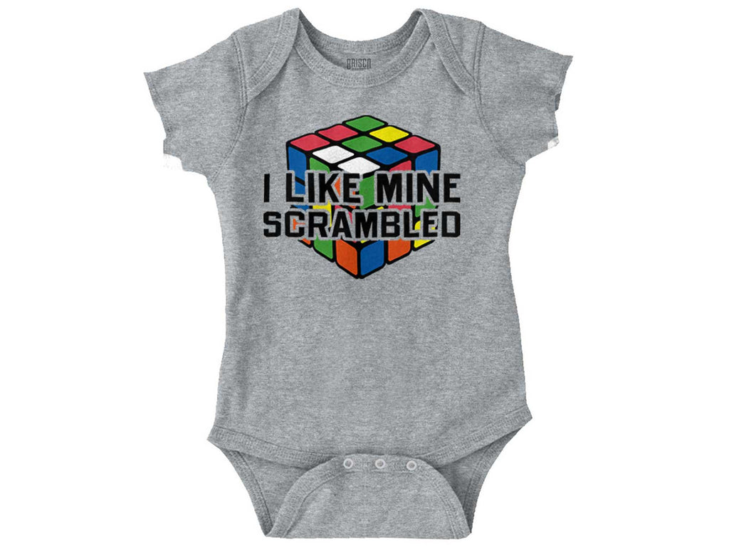 I Like Mine Scrambled Romper Bodysuit-Direct To Garment Print-Brisco Baby