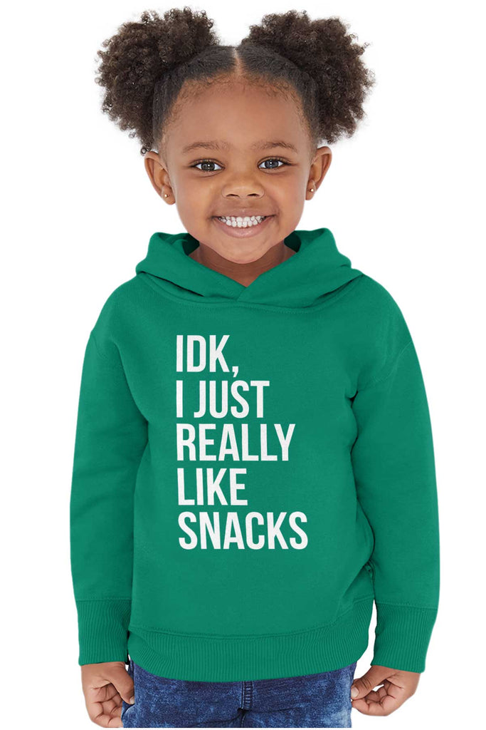 Really Like Snacks Toddler Pullover Hoodie-Direct To Garment Print-Brisco Baby