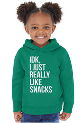 Really Like Snacks Toddler Pullover Hoodie-Direct To Garment Print-Brisco Baby