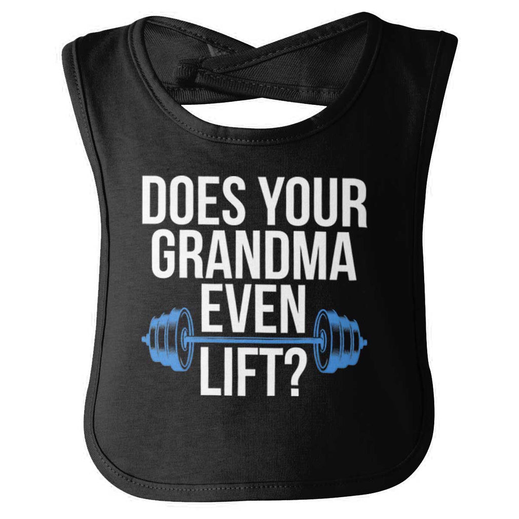 Grandma Lift Infant Baby Bib-Direct To Garment Print-Brisco Baby