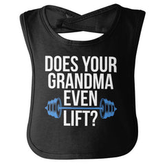 Grandma Lift Infant Baby Bib-Direct To Garment Print-Brisco Baby