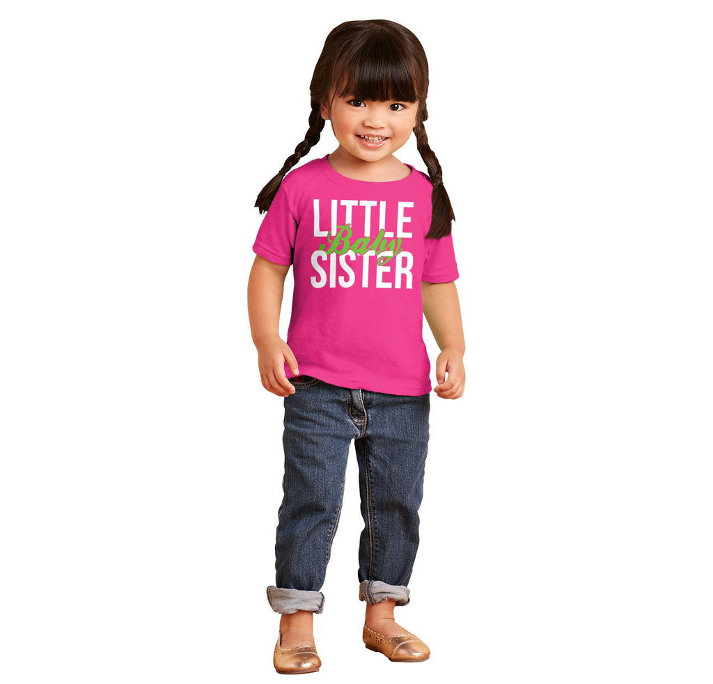 Little Baby Sister Infant Toddler T Shirt-Direct To Garment Print-Brisco Baby