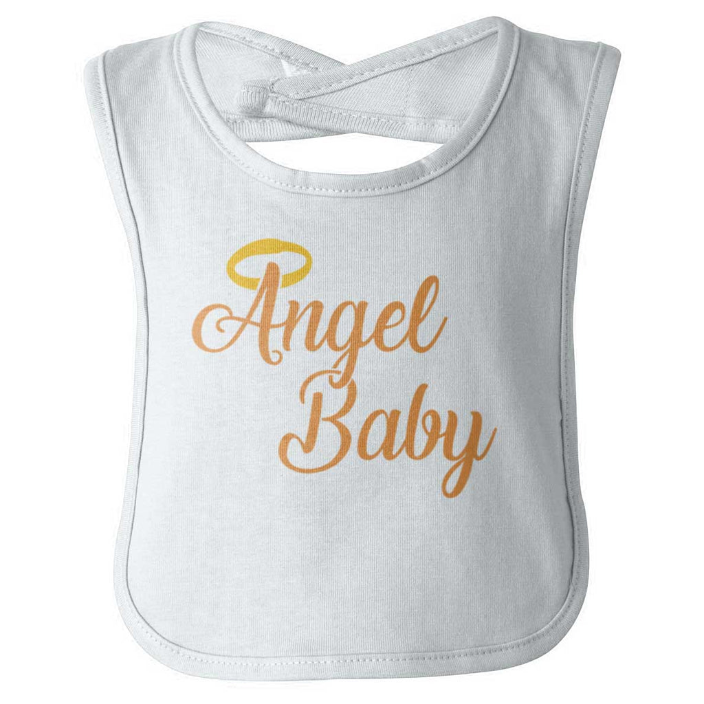 Angel Baby Infant Baby Bib-Direct To Garment Print-Brisco Baby