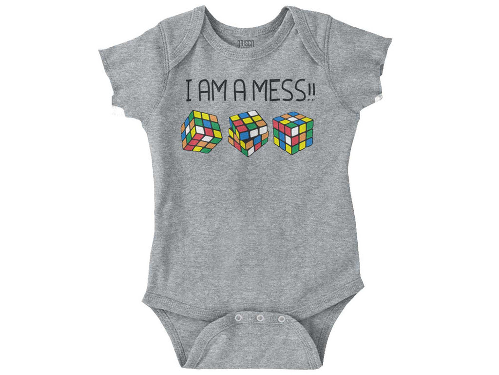 I Am A Mess Romper Bodysuit-Direct To Garment Print-Brisco Baby