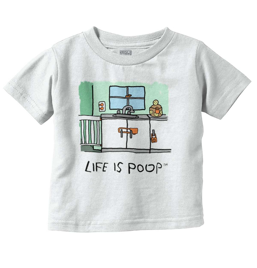 Safety Locks Infant Toddler T Shirt-Direct To Garment Print-Brisco Baby