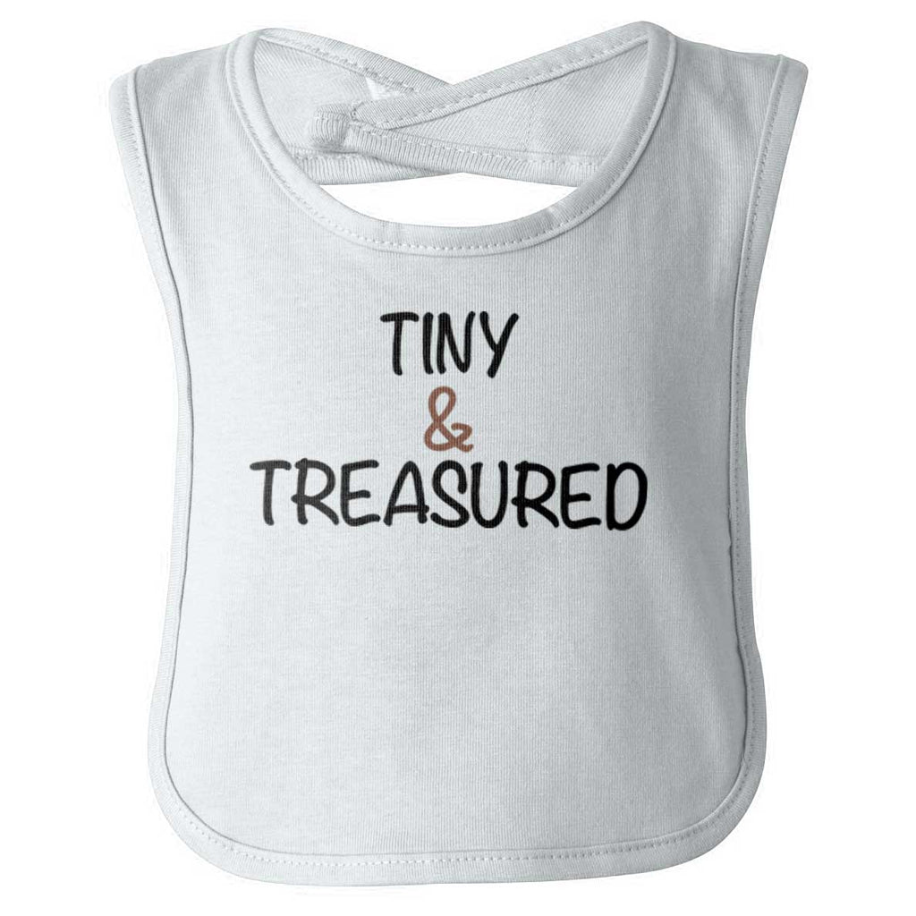 Tiny & Treasured Infant Baby Bib-Direct To Garment Print-Brisco Baby