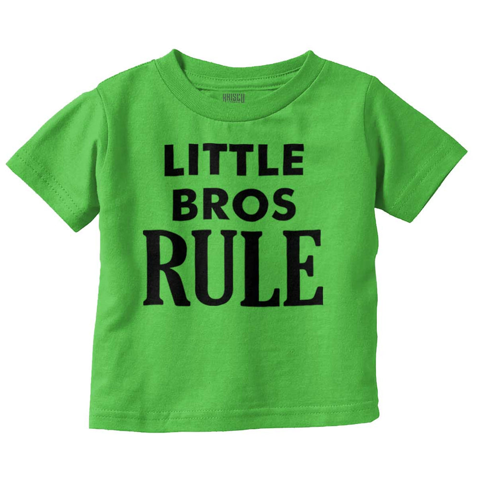 Little Bros Rule Infant Toddler T Shirt-Direct To Garment Print-Brisco Baby