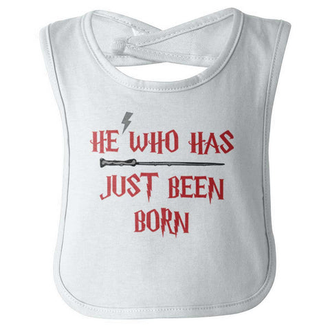 He Who Just Been Born Infant Baby Bib-Direct To Garment Print-Brisco Baby