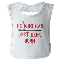 He Who Just Been Born Infant Baby Bib-Direct To Garment Print-Brisco Baby