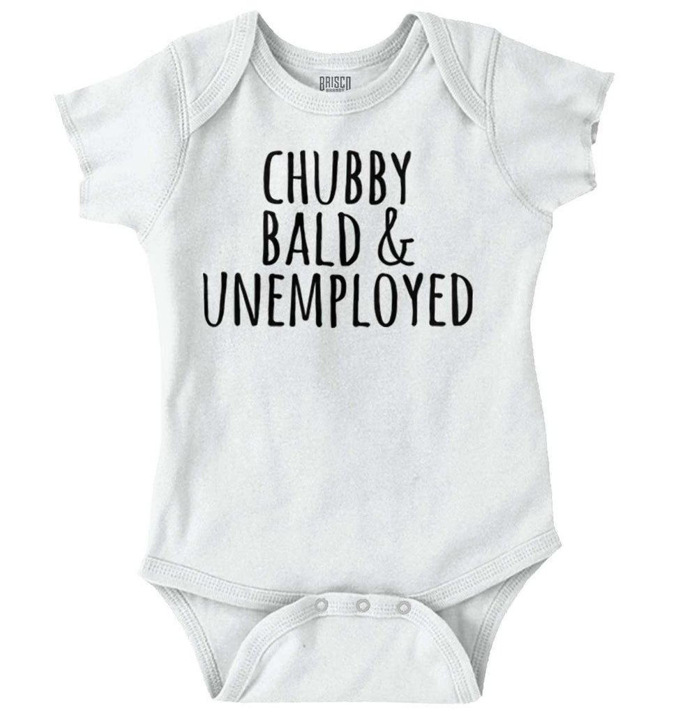 Chubby Unemployed Romper Bodysuit-Direct To Garment Print-Brisco Baby