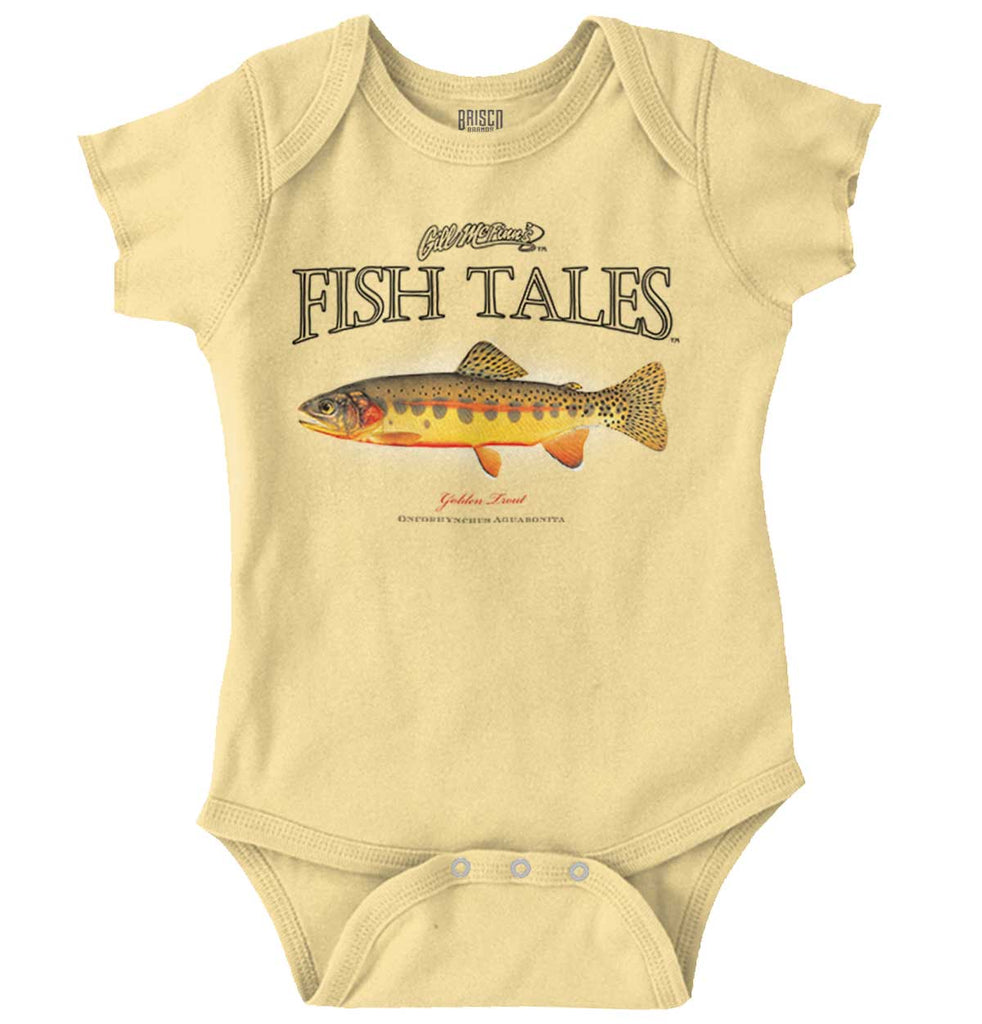 Golden Trout Romper Bodysuit-Direct To Garment Print-Brisco Baby