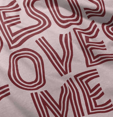 Christ Loves Me Toddler Ruffled Trim T-Shirt-Direct To Garment Print-Brisco Baby