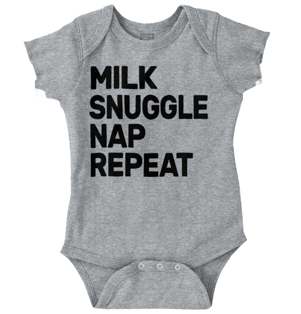 Milk Snuggle Nap Romper Bodysuit-Direct To Garment Print-Brisco Baby