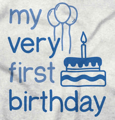 Very First Birthday Infant Baby Bib-Direct To Garment Print-Brisco Baby