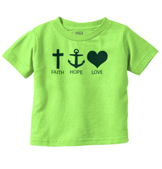 Faith Anchor Love Infant Toddler T Shirt-Direct To Garment Print-Brisco Baby