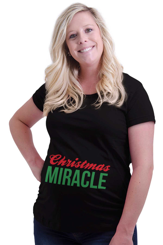 Christmas Miracle Maternity T-Shirt-Direct To Garment Print-Brisco Baby