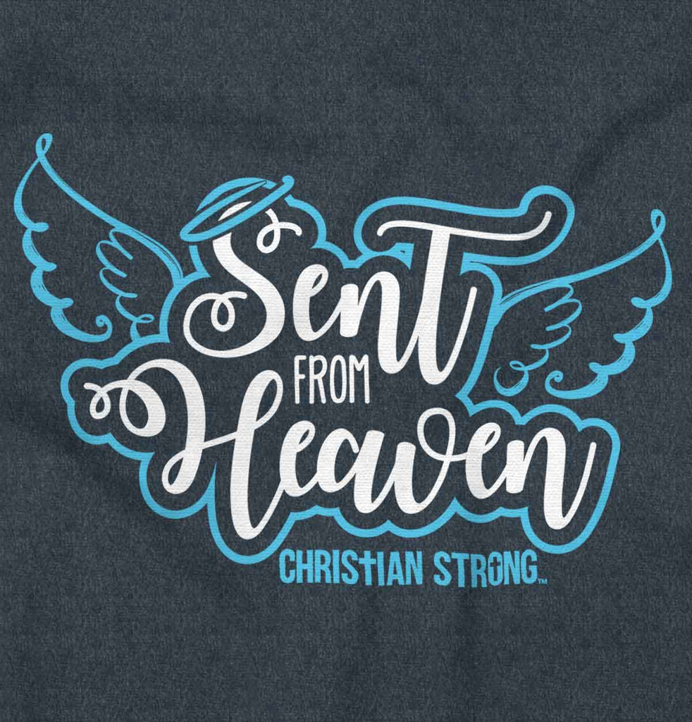 Sent From Heaven Football Romper Bodysuit-Direct To Garment Print-Brisco Baby