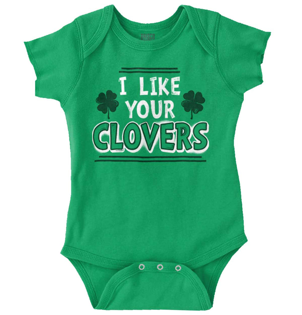 Your St Patty Clovers Romper Bodysuit-Direct To Garment Print-Brisco Baby