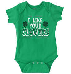 Your St Patty Clovers Romper Bodysuit-Direct To Garment Print-Brisco Baby