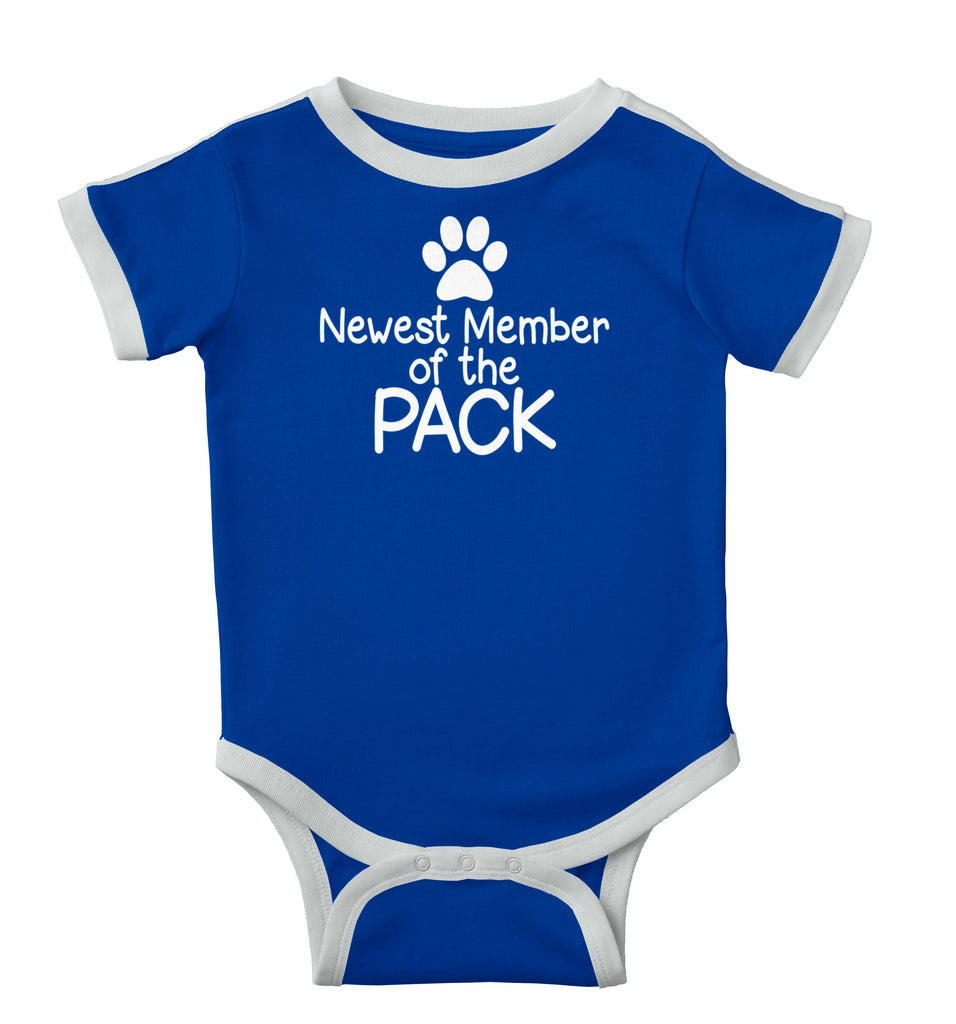 Member of the Pack Ringer Romper Bodysuit-Direct To Garment Print-Brisco Baby