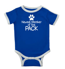 Member of the Pack Ringer Romper Bodysuit-Direct To Garment Print-Brisco Baby