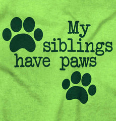 Siblings have paws Romper Bodysuit-Direct To Garment Print-Brisco Baby