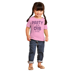 Party At My Crib Infant Toddler T Shirt-Direct To Garment Print-Brisco Baby