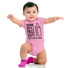 Drink Until I Pass Out Romper Bodysuit-Direct To Garment Print-Brisco Baby