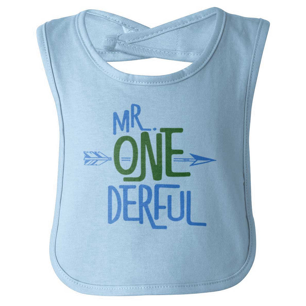 Mr. Onederful Infant Baby Bib-Direct To Garment Print-Brisco Baby