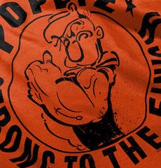 Popeye To The Finish Infant Toddler T Shirt-Direct To Garment Print-Brisco Baby